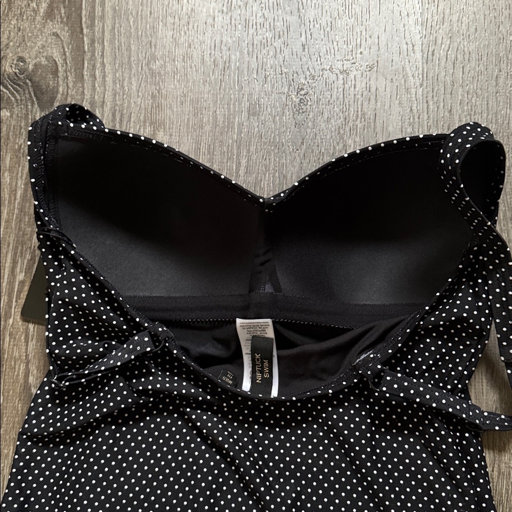 NipTuck Black and White Polka Dot One Piece Swimsuit - Picture 5 of 7